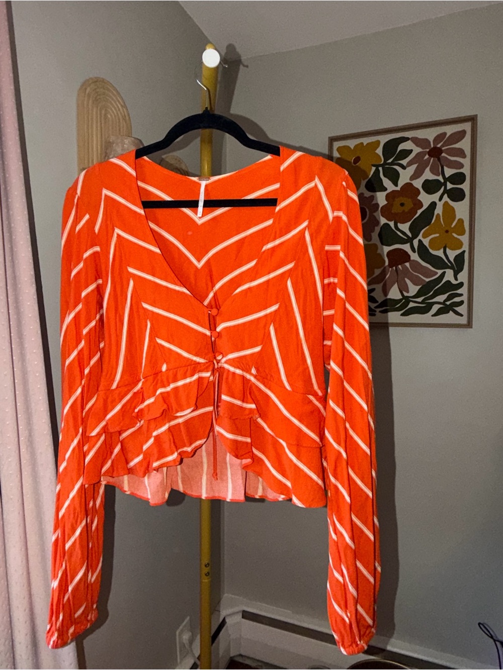 Free People Orange Top Size M